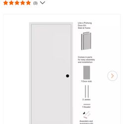 Interior Closet Door 26” X 84” , Painted, Door Handle