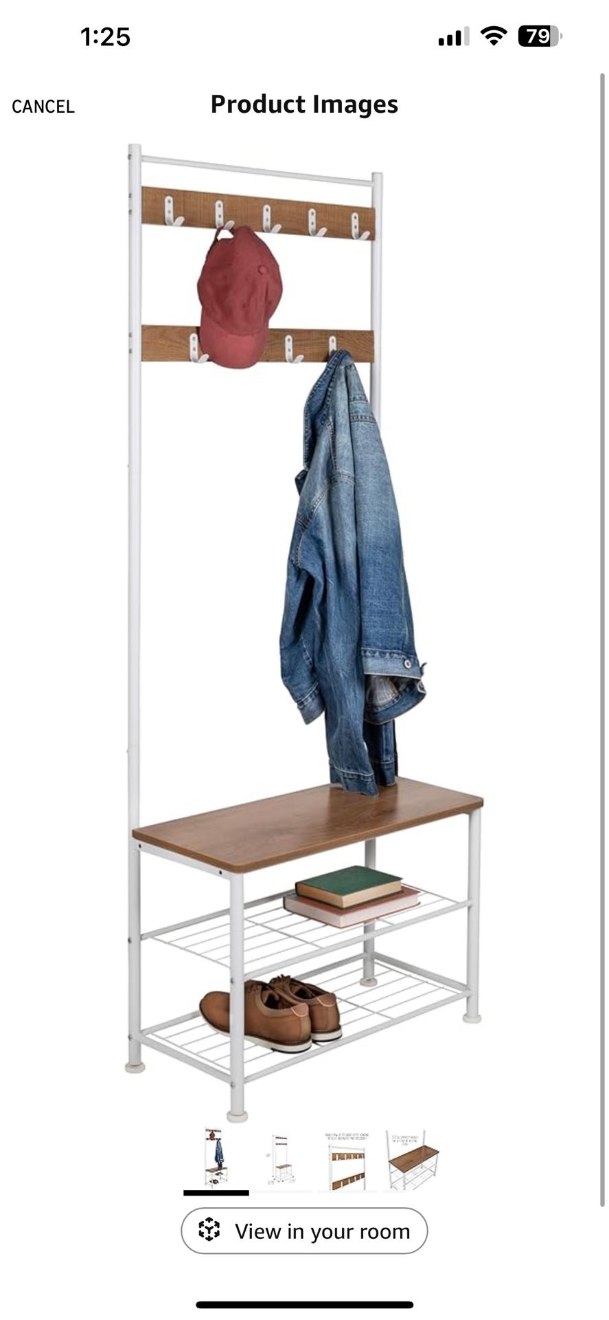 New In Box Entryway Hall Tree with Bench and Shoe Storage