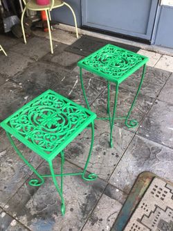 Vantage Wrought Iron End Tables for Porch Yard Balcony also can be use like plant stand