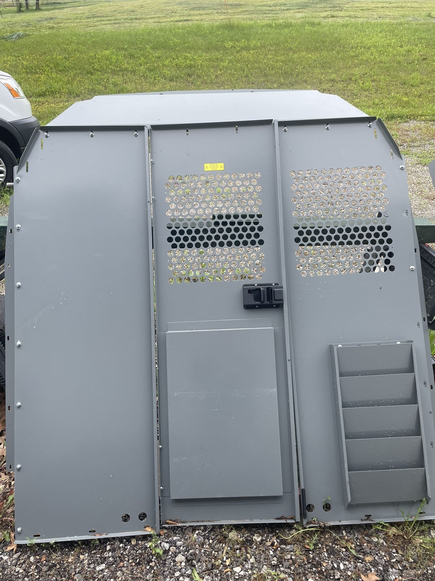 Ford Transit High Roof Van Partition with Door Handle - Gray
