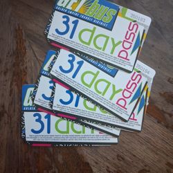Bus Passes For 30 each