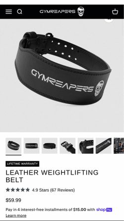 Gymreapers leather weightlifting belt