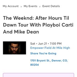 The Weeknd Tickets! (Empower Stadium)