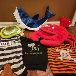 Dog Costume~Halloween (6)+Harness (1)+BONUS Christmas Caps/Hats (2)