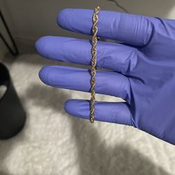 10k 4mm Gold Rope Bracelet 