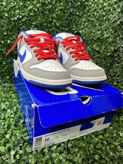 Nike Sb DUNK LOW PRO SB 'MATTE SILVER VARSITY ROYAL' Size 10 VNDS  HEAT 