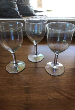 Glass Antique wine glasses. Opalescent