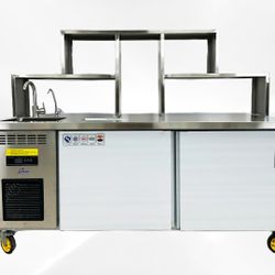 72 ins Bar Bubble Tea WorkStation Refrigerator KMX-1899