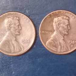 A Coulpe Of Blue Lincoln Collectors Coins 