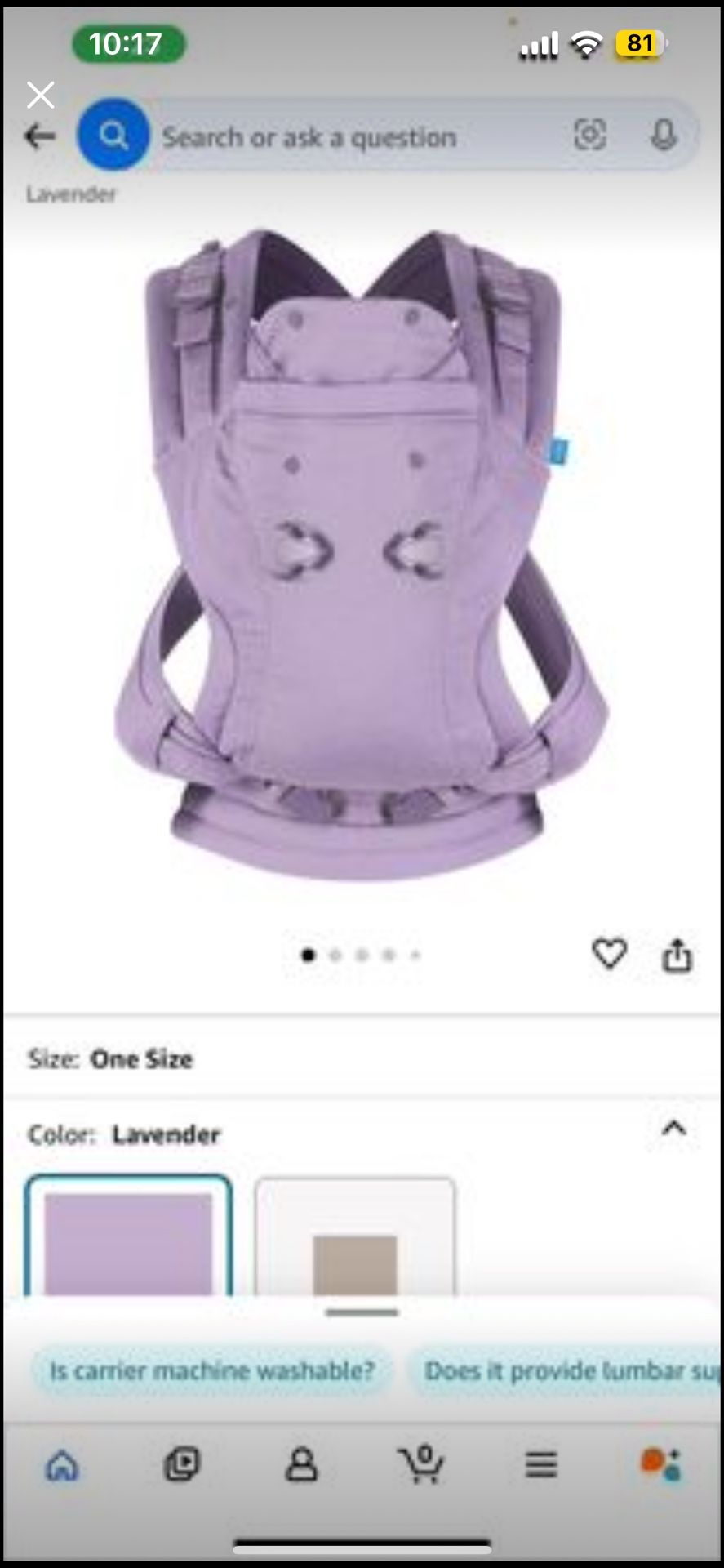 Purple Baby Carrier