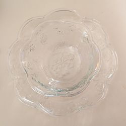 Anchor Hocking Savannah Pattern Plate & Bowl