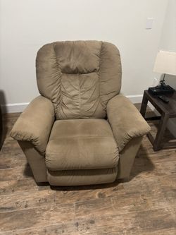 Brown Cloth Rocking/ Reclining Recliner