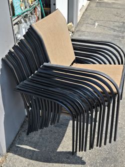 Stackable Outdoor Patio Chairs Set