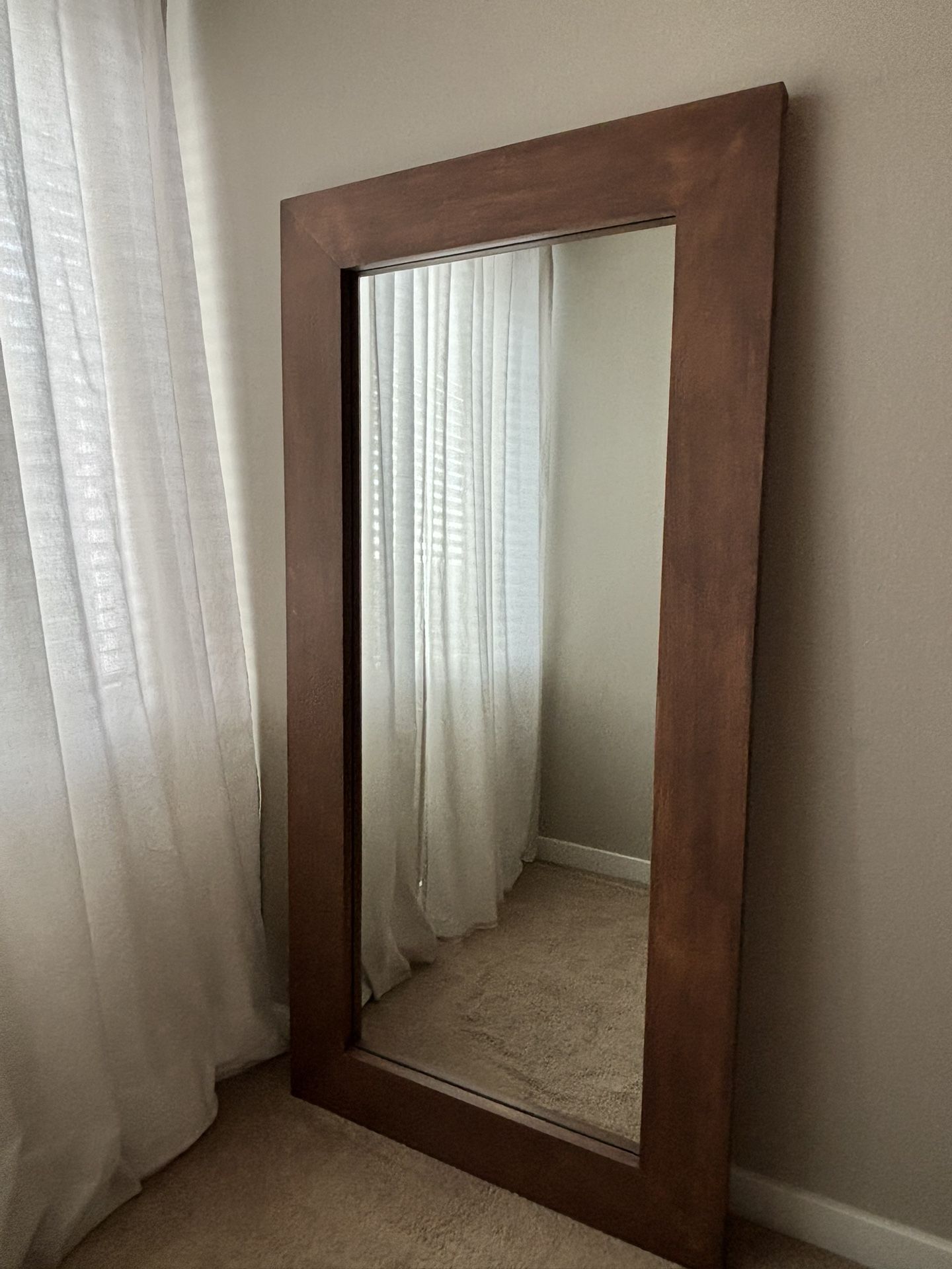 Bedroom/living room Wood handmade mirror in brand New condition 