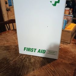 Zee Large 22.5" by 15" by 6.5" First Aid Metal Cabinet With Shelves & Handle