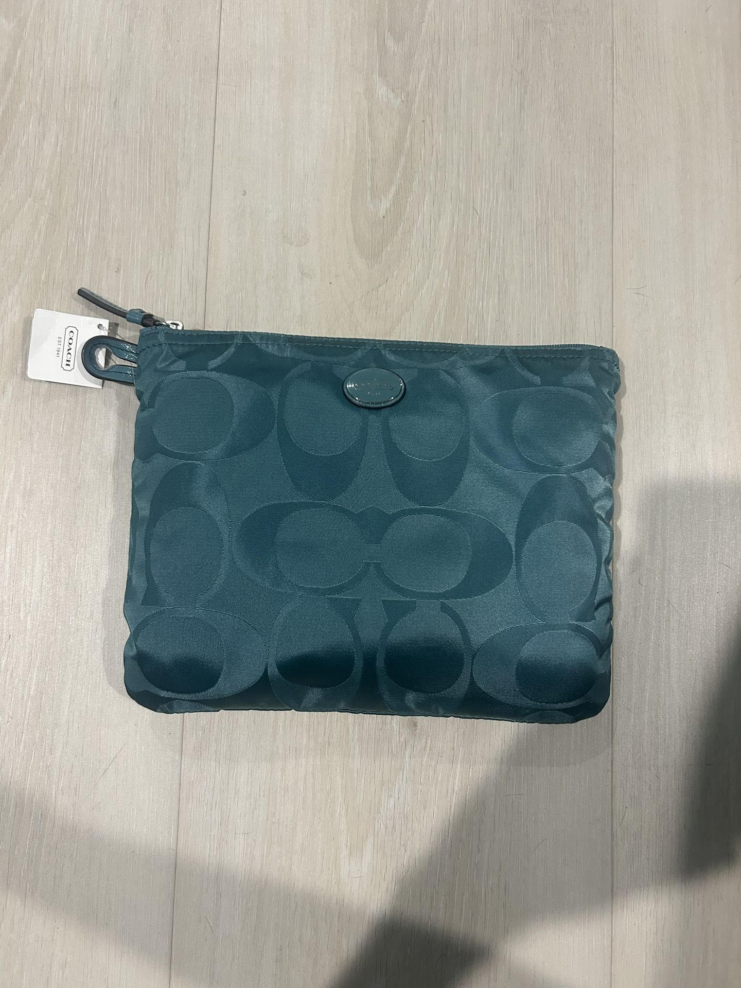 Coach Pouch + Tote Bag Emerald Green