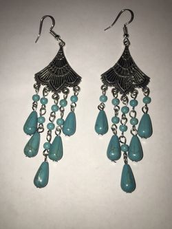 Silver and turquoise earrings