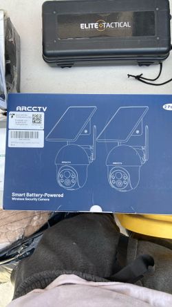 ARCCTV SECURITY CAMERA SOLAR POWERED WIRELESS CAMERA 2 Pack