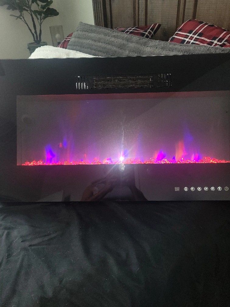 Electric Heater Fire Place W/changing Colors