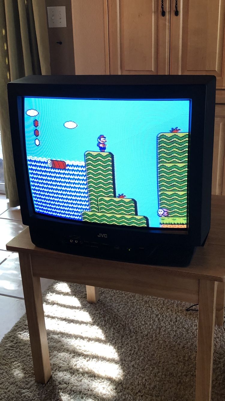 JVC 20” CRT Retro Gaming TV with Original Remote & Manual — In Amazing Condition GREAT GAMING PICTURE