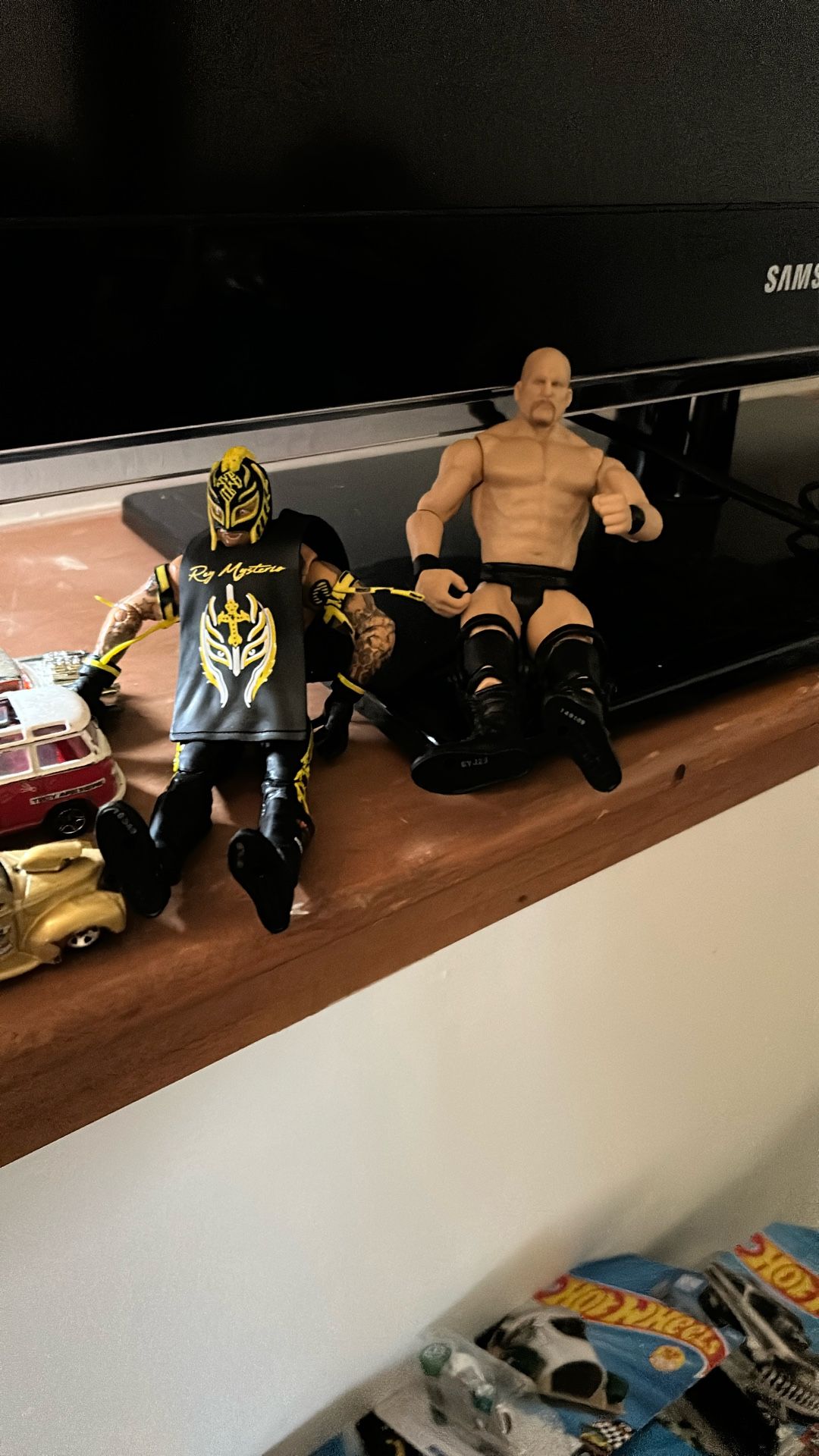 Two Wrestling Figures