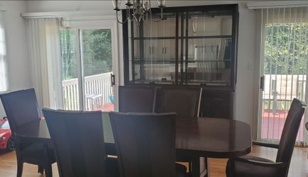 Ashley Solid Wood Dining Room Set – Table, 6 Chairs
