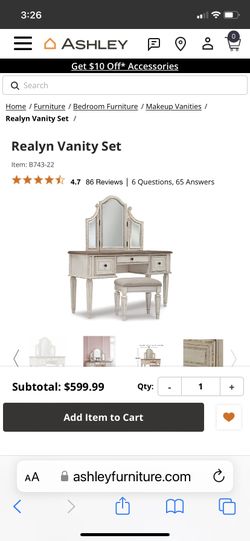 Ashley’s Furniture Vanity Set