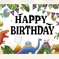 Happy Birthday Dinosaur Backdrop (new)