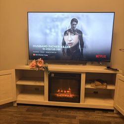 Cozy Farmhouse 60 in. Fireplace TV stand