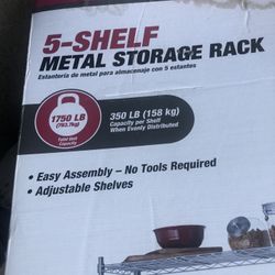 5 Shelf Metal Shelving Unit