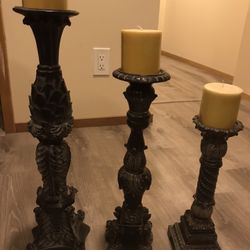 Three Candle Holders 