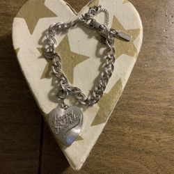 Vintage Monet Charm Bracelet With Happy Birthday Charm 