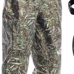 Foxelli Chest Waders – Camo Hunting Fishing Waders for Men and Women with Boots, 2-ply Nylon/PVC Waterproof Bootfoot Waders