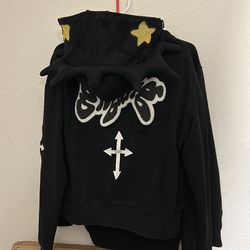 Glo Gang Full Zip Hoodie Black Size Small
