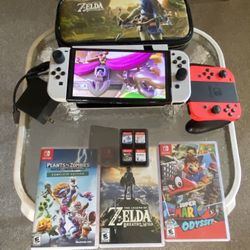 Nintendo Switch Oled Bundle + 7 Games 