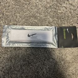 White Nike Headband 