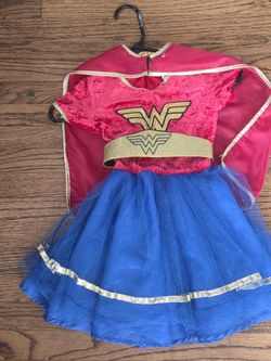 Wonder Woman Costume with Cape - Size Small