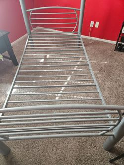 Twin Metal Bed Frame with Headboard