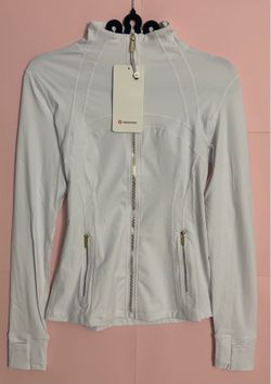 White gold zipper lululemon define jacket