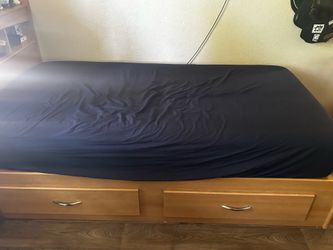 Twin bed with storage