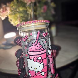 Hello Kitty Hand Made Tumbler 