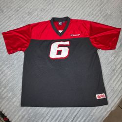 Vintage 90s Big Dogs Mesh Mens XLarge Football Red Jersey #6