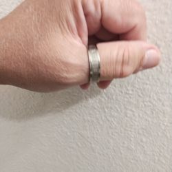 Men's Chrome Thumb Ring Roman Numerals 