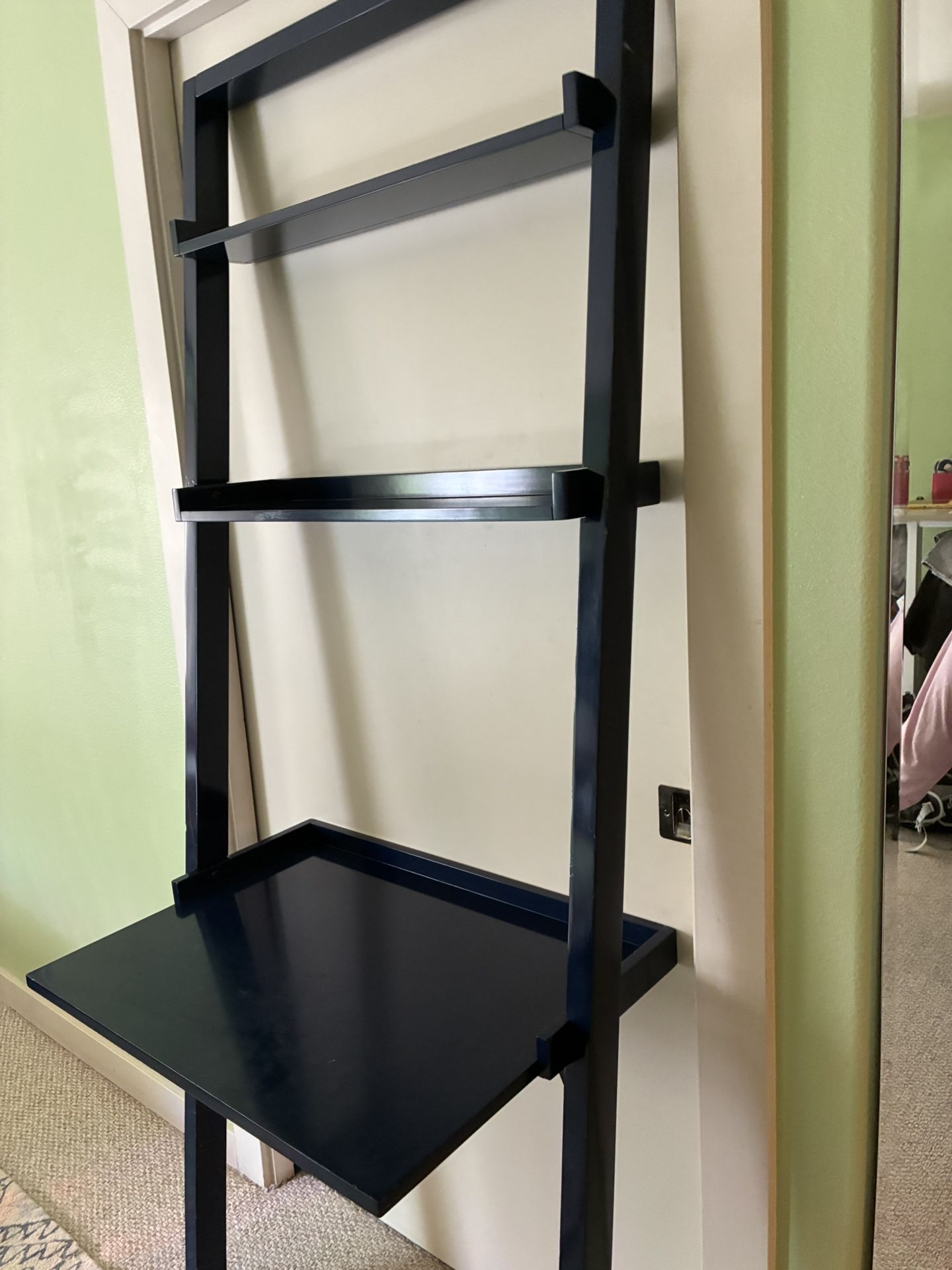 Simple Blue Desk With Storage