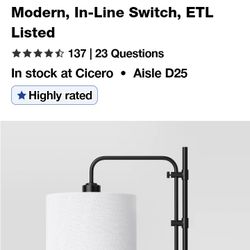 2. Table Lamps.  New