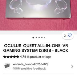 Oculus Quest All In One VR 128gb