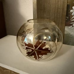 Vintage Glass Candle Holder Or Vase 