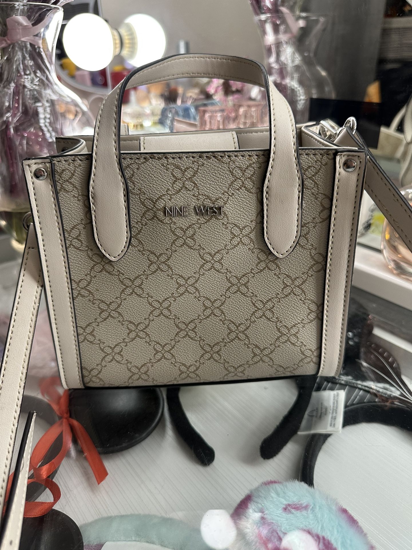 Nine West Beige Patterned Women's Bag