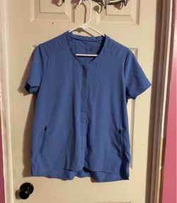 Figs Ceil Blue scrub top