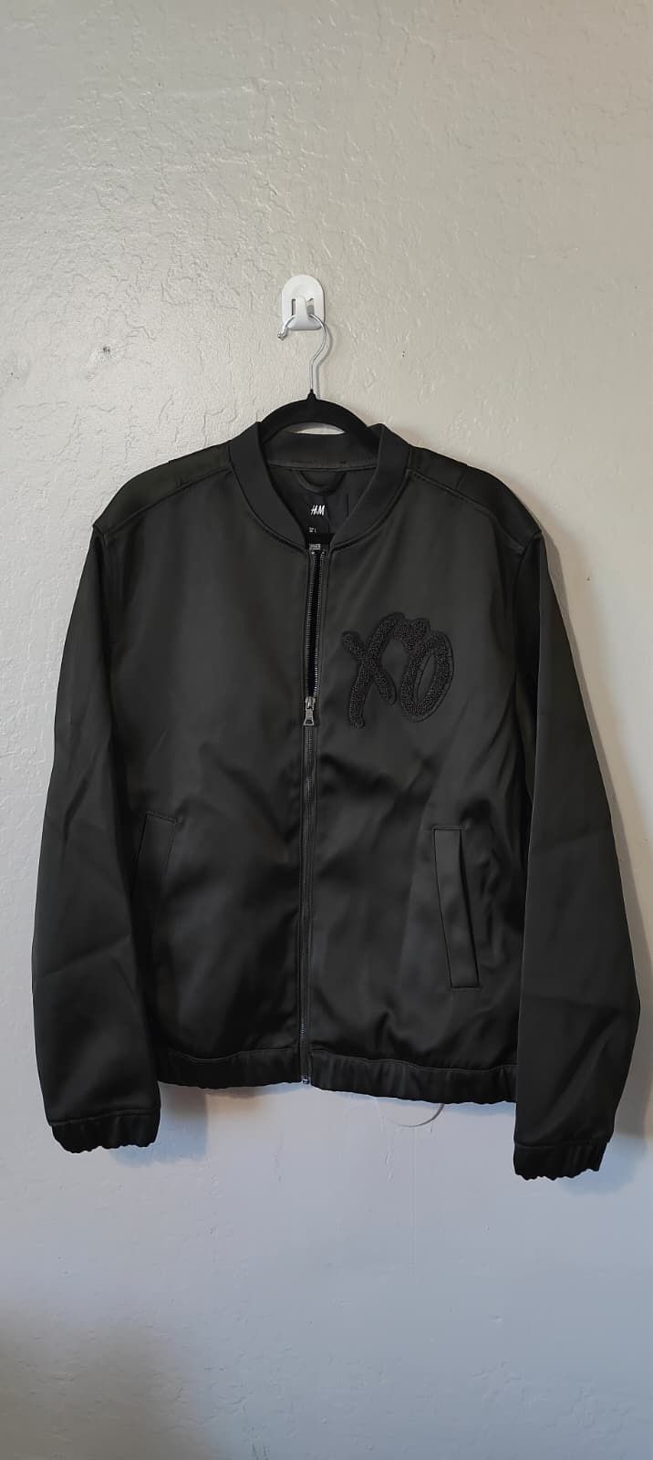 H&M XO Green Bomber Jacket Full Zip Size L Designer